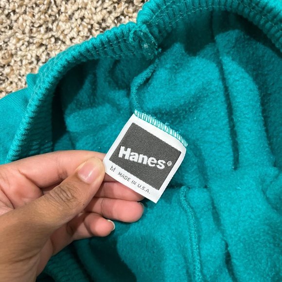 Men’s Vintage Teal Hanes Sweatpants - Picture 4 of 4